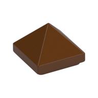 Lego Brick Sloped 45° 1 x 1 x 2/3 Quadruple Convex [Pyramid] / Reddish Brown