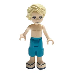 Mason - Bare Chest, Dark Turquoise Trousers
