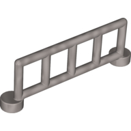 Lego Duplo Fence / Rail 1 x 6 with 5 Rails / Pearl Light Gray