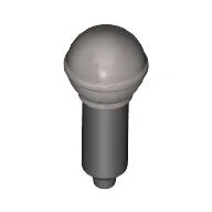 Musical Instrument Microphone with Metallic Silver Top Print / Black