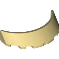 Windscreen 3 x 6 x 1 Curved with Rectangular Stud Holder in Bottom / Tan
