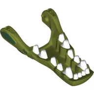 Large Figure Head Crocodile Lower Jaw with Teeth Print