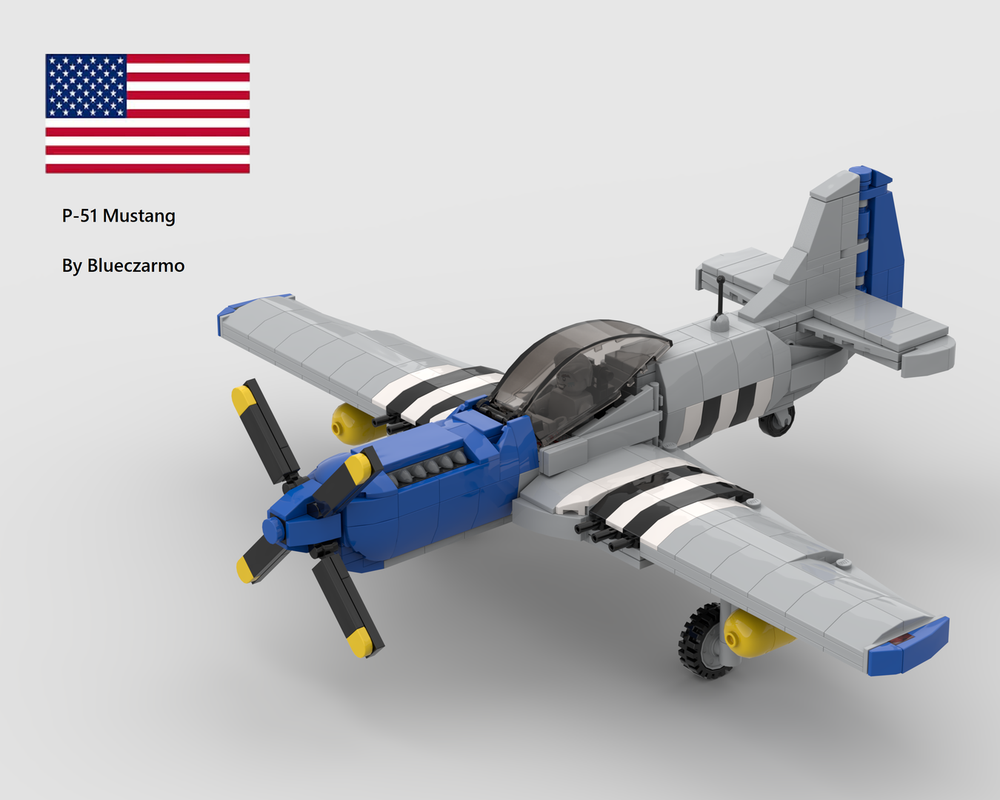 Lego P-51 Mustang - WW2 American Fighter Plane