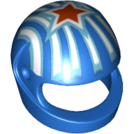 Lego Helmet, Standard with Star and Stripes Print / Blue