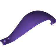 Lego Panel 4 x 4 x 13 Curved Tapered with Clip at Each End / Dark Purple