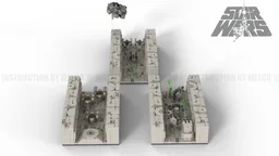 Episode IV Micro Diorama : Deathstar trench run
