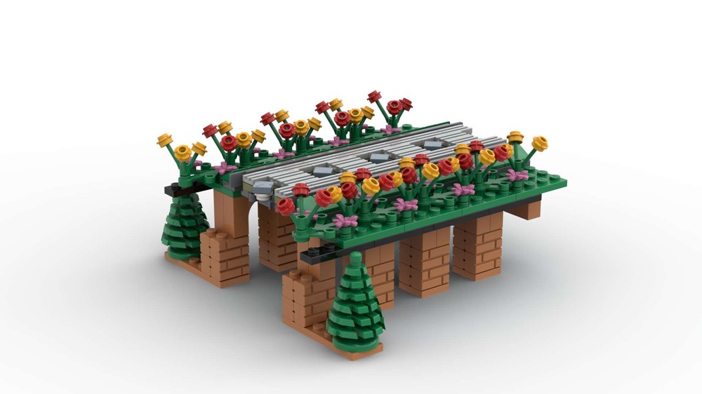 Lego Floral Railway Viaduct - Module
