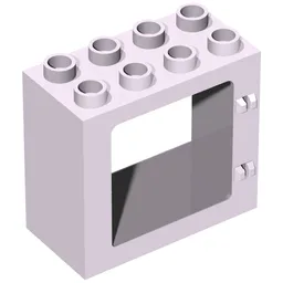 Duplo Door / Window Frame Flat Front Surface, Completely Open Back / Lavender