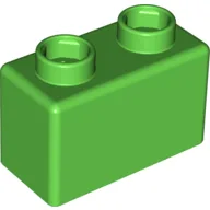 Quatro Brick 1 x 2 / Bright Green
