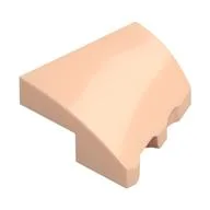 Brick Wedged, Curved 2 x 2 with Stud Notch Left / Light Nougat
