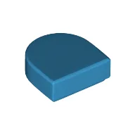 Tile Round 1 x 1 Half Circle / Dark Azure