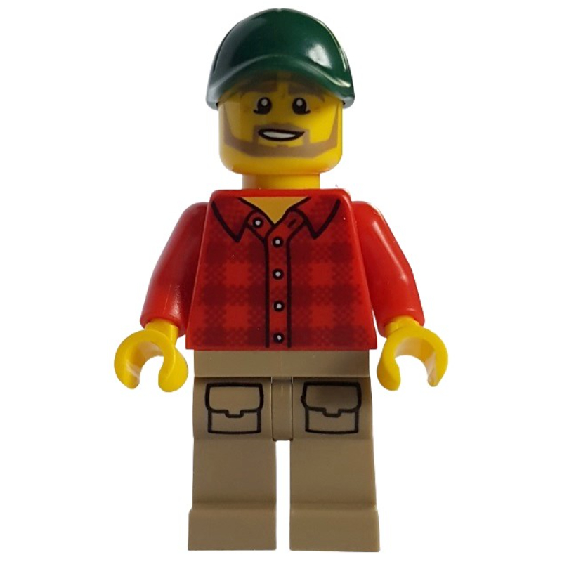 Lego Harry Handle - Red Torso, Dark Tan Legs, Dark Green Cap