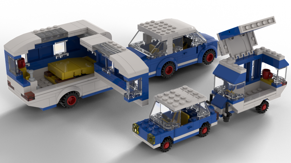 Lego Car & camper - Remake of Classic set 6694