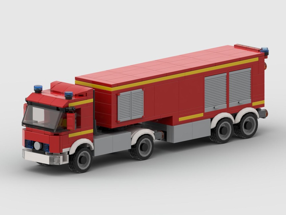 Lego Mercedes Feuerwehr mit Sattelauflieger Schaummittel