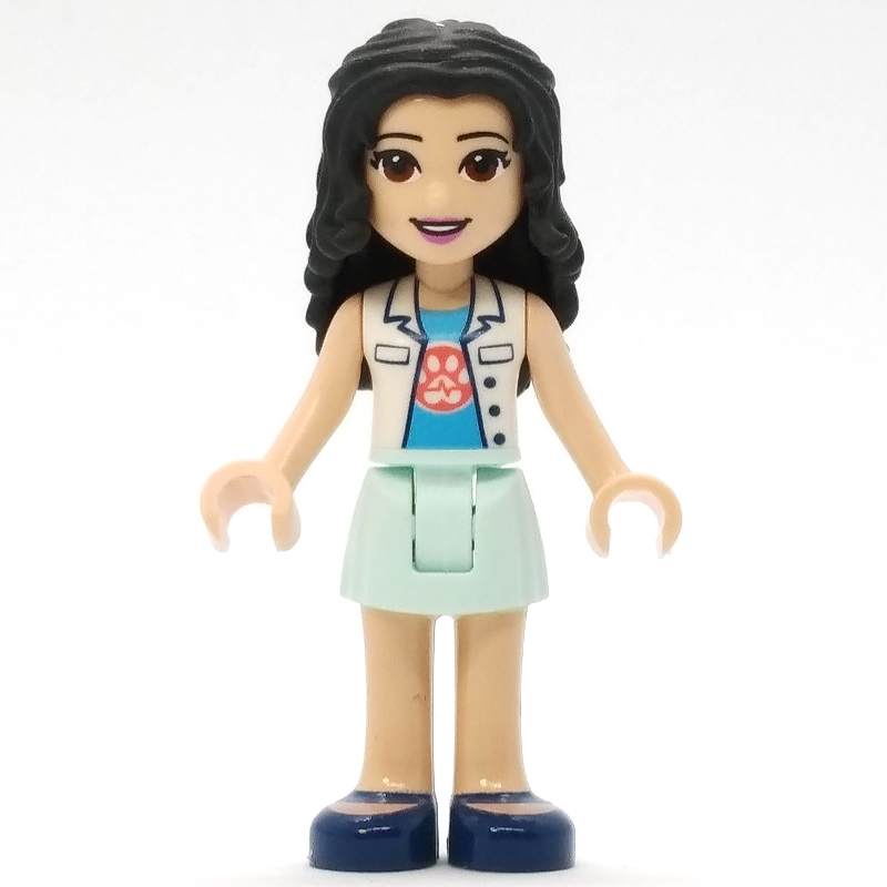Lego Emma - White Veterinarian Jacket, Light Aqua Skirt