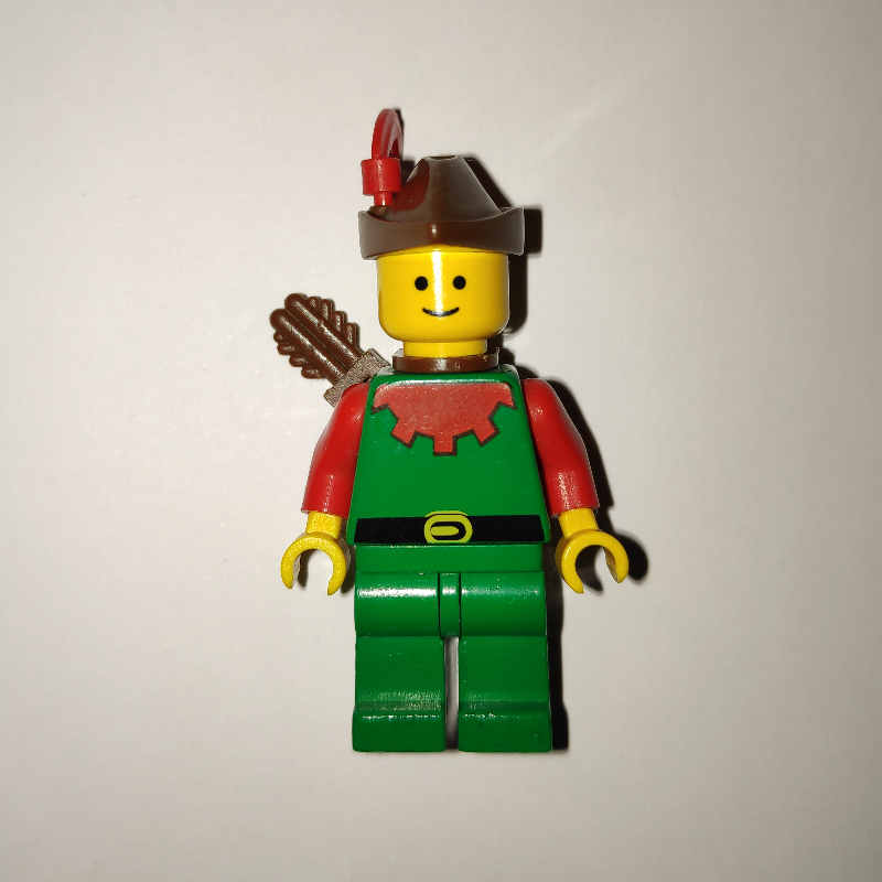 Lego Forestman Archer (Forestmen) - Red, Brown Hat, Red Plume