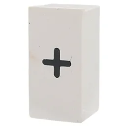 Tile Special 1 x 2 x 5/6 with Stud Hole in End with '+' Print