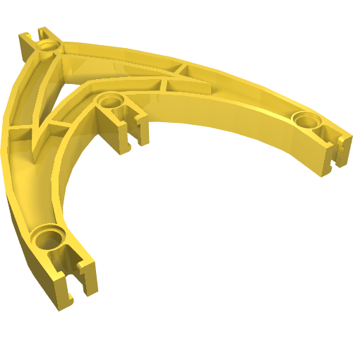 Lego Znap Beam Double Curve 4 Holes / Yellow