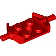 Plate Special 2 x 2 with Wheels Holder Wide / Red