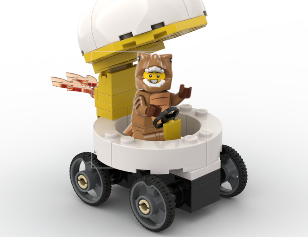 Lego Dinosaur egg soap box racer for dinosaur costume fan CMF