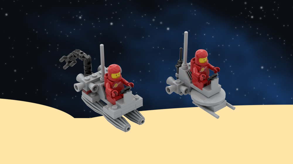 Lego Classic Space Reimagined: Rocket Sled 6801, Space Digger 6822