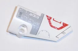Technic, Panel Fairing # 4 Small Smooth Long, Side B with White '31313' and Light Bluish Gray and Red Pattern (Sticker) - Set 31313