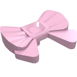Headwear Accessory Bow with Pin / Bright Pink