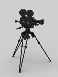 Old-Fashioned Movie Camera