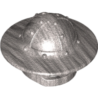 Lego Helmet with Chinstrap and Wide Brim / Metallic Silver