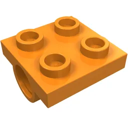 Plate Special 2 x 2 with 2 Pin Holes / Orange