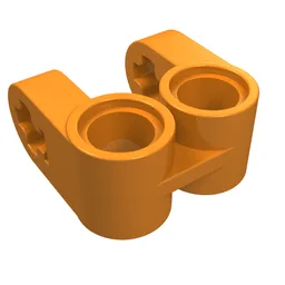 Technic Axle and Pin Connector Perpendicular Double Split / Orange