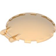 Lego Dish 6 x 6 Inverted - No Studs with Handle / Trans-Orange