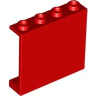 Panel 1 x 4 x 3 [Hollow Studs] / Red