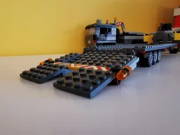 Grey trailer for heavy cargo