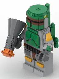 Up-scaled Minifigure boba fett (10123 cloud city)