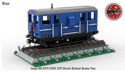 Lego BR ZUV/ZUA Shark Ballast Brake Van (1:48 Scale) (Blue)