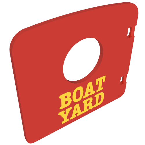 Lego Duplo Door / Window with Porthole and 'BOAT YARD' Print
