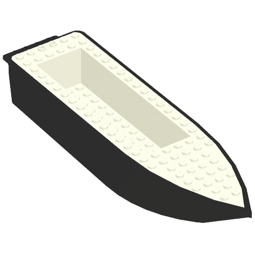 Lego Boat 24 x 6 x 3 [Complete Assembly] / Black