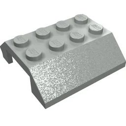 Slope 45° 4 x 4 Double with Hinge / Light Gray
