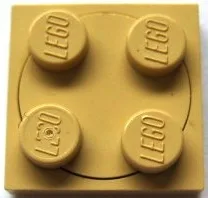 Turntable 2 x 2 Plate with Tan Top (3680 / 3679)