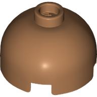 Lego Brick Round 2 x 2 Dome Top, Vented Stud / Medium Nougat