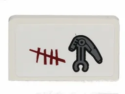 Panel 1 x 2 x 1 with Battle Droid Head and Enemy Shoot Count Pattern Model Right Side (Sticker) - Set 75037