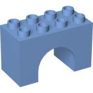 Lego Duplo Brick 2 x 4 x 2 Arch / Medium Blue