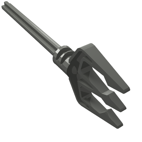Lego Large Figure Weapon Trident, with Long Axle / Dark Bluish Gray