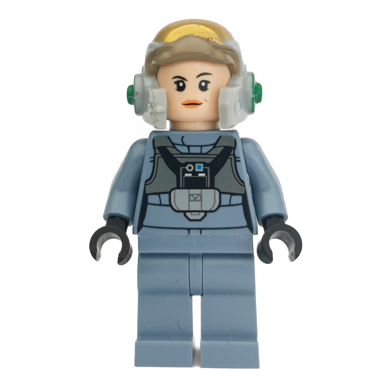 Lego Rebel Pilot A-wing, Female, Sand Blue Uniform