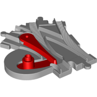 Lego Duplo Train Track Switcher with Red Switch / Light Bluish Gray