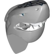 Lego Minifig Head Special, Shark with Fin and Dark Blue Print / Light Bluish Gray