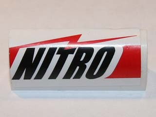 Lego Slope, Curved 1 x 4 x 1 1/3 with ‘NITRO' Pattern (Sticker) – Set 8864