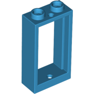 Lego Window 1 x 2 x 3 Flat Front / Dark Azure