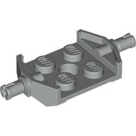 Lego Plate Special 2 x 2 with Wheels Holder Wide / Light Gray